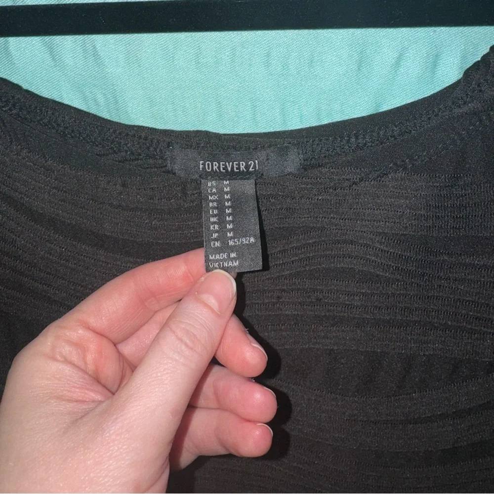 Forever 21 dress - black - size Medium - fit and flare - off shoulder - cute!! - Picture 2 of 2